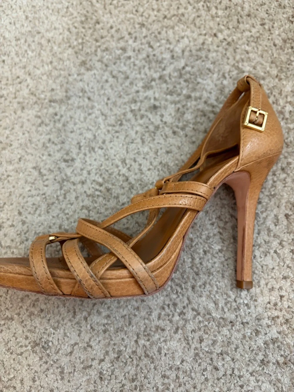 Tory Burch Strappy Sandals in “Royal Tan”, 8